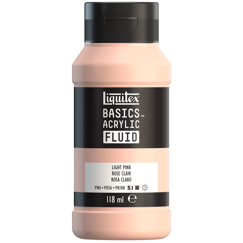 Akrylfärg - Liquitex Basics Fluid - 118ml - Light Pink - Akrylfärger, Konstnärsfärger