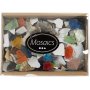 Glassmosaikk - blandede farger - Innhold kan variere - 8-20 mm - 2 kg