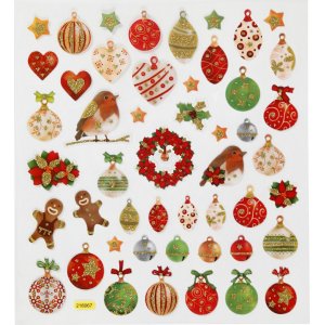 Klistermrker - julekugler og dekoration
