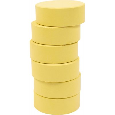 Fargepucker 44 mm - lys gul - 6 stk