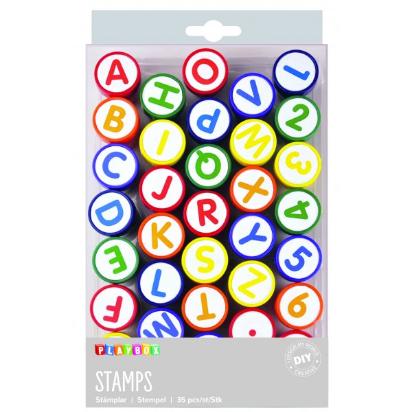 St�mplar - bokst�ver & siffror - 35 st