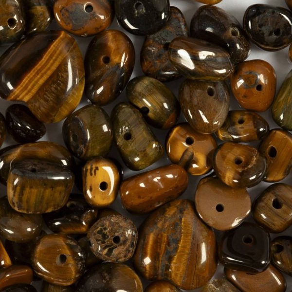 Kristallp�rlor tiger�ga brun 7-12 mm - 63 st.