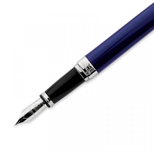 Reservoarpenna Waterman Exception Slim Laque - Silver Trim - Fine Blå Reservoarpenna Waterman Exception Slim Laque - Silver Trim - Fine Blå