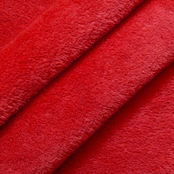 Wellness Fleece Rød - 150 cm - Fleece stof, Beklædningsstoffer, Stof