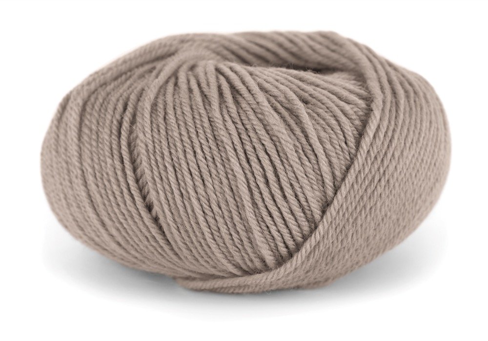 Lanolin Wool - Beige Meleret (1422) - Lanolin Wool Garn, Uldgarn, Garn, Strikke, hækle, knytte og væve