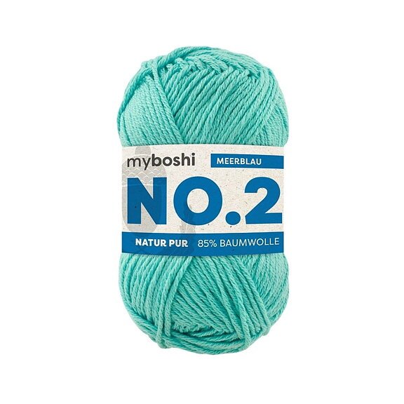 Myboshi No.2 - 50 g - Havblå - Myboshi garn, Garn, Strikke, hækle, knytte og væve