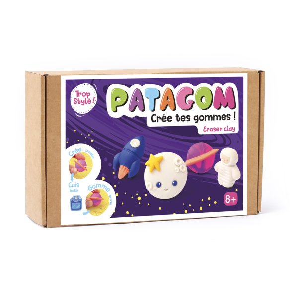 Patagom-kit med rymdtema för suddgummin Patagom-kit med rymdtema för suddgummin
