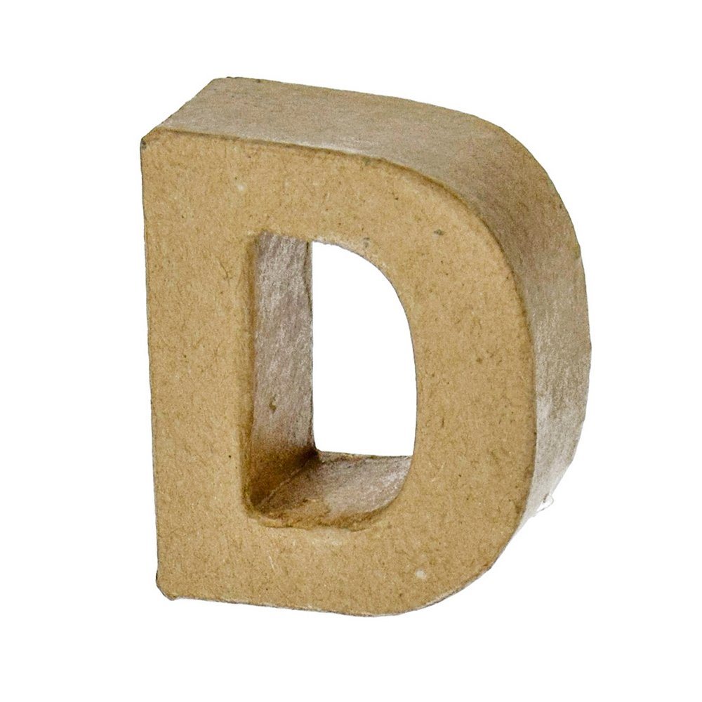 Djupa papbogstaver 5x4,5x2 cm - D - Papfigurer, Papirartikler, Dekorationsrammer, Hobbymateriale, Håndværk