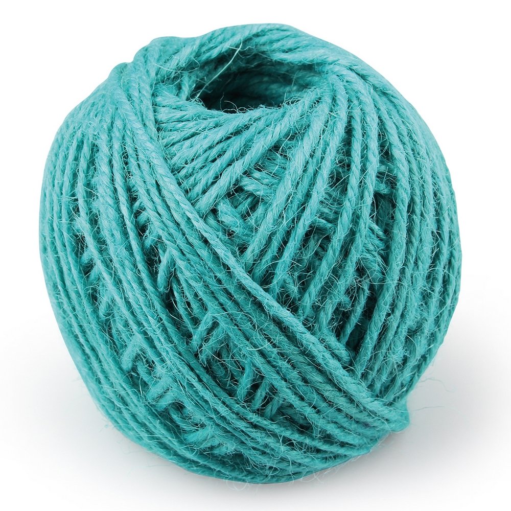 Jutesnor 2 mm 40 m - Turkis - Jutesnøre, Snor, Tekstilbånd & snor