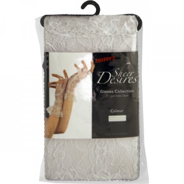 Handskar fingerl�sa vitt