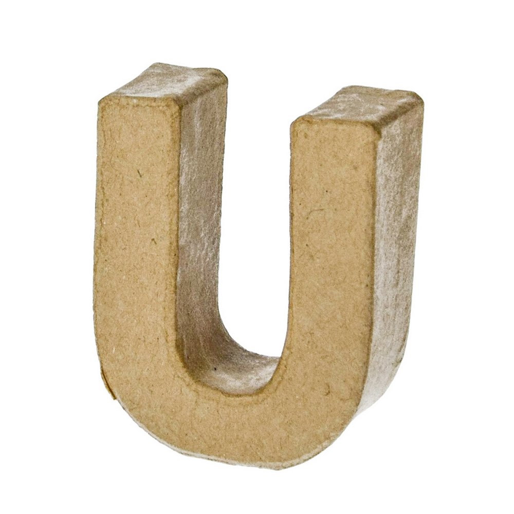Dybe Papbogstaver 5x4,1x2 cm - U - Papfigurer, Papirartikler, Dekorationsrammer, Hobbymateriale, Håndværk
