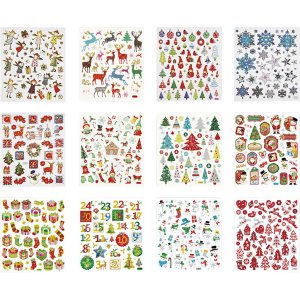 Juleklisterm�rkeblok 15 x 16,5 cm 12 ark