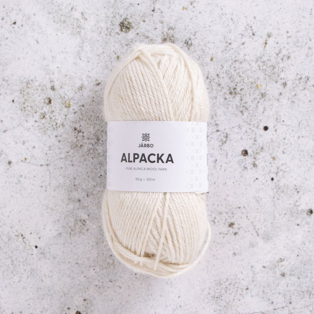 Alpacka - White Milk - Järbo Alpacka, Alpackagarn, Garn, Sticka & virka