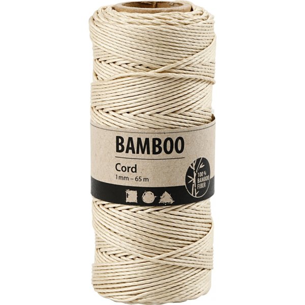 Bambusnöre - råvit - 65 m Bambusnöre - råvit - 65 m
