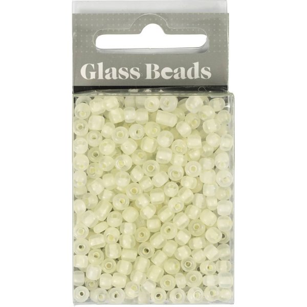 Rocaillepärlor matta frozen 4 mm Vit 25 g Rocaillepärlor matta frozen 4 mm Vit 25 g