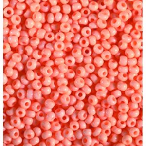 Rocailleperler ugjennomsiktige ø 2,6 mm - oransje pastell 17 g