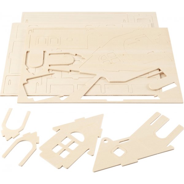 3D konstruksjonsfigur - Hus med rampe 3D konstruksjonsfigur - Hus med rampe