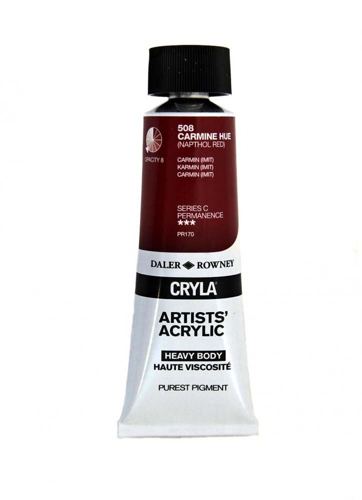 Akrylmaling Cryla 75 ml - Carmine Hue - Akrylfarver, Kunstnerfarver