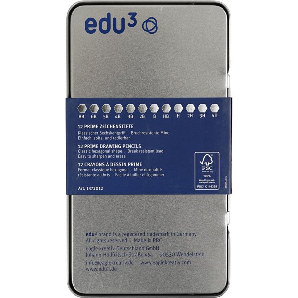 Edu Tecknarblyerts - 4H-8B - 12 st Edu Tecknarblyerts - 4H-8B - 12 st