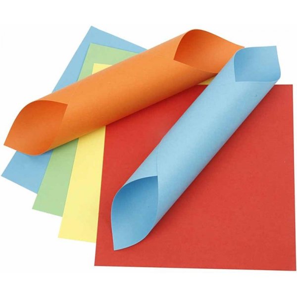 Origamipapper - mixade färger - 15 x 15 cm - 5 x 10 ark Origamipapper - mixade färger - 15 x 15 cm - 5 x 10 ark