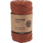 Makramgarn - brent oransje - 4 mm - 55 m