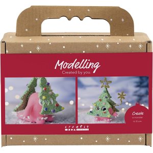 Mini DIY-sæt Modellering af juletræsmonster blandede farver Mini DIY-sæt Modellering af juletræsmonster blandede farver