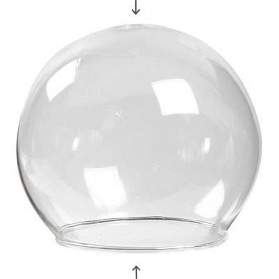 Kugleformet glaskop - gennemsigtig - 4 stk