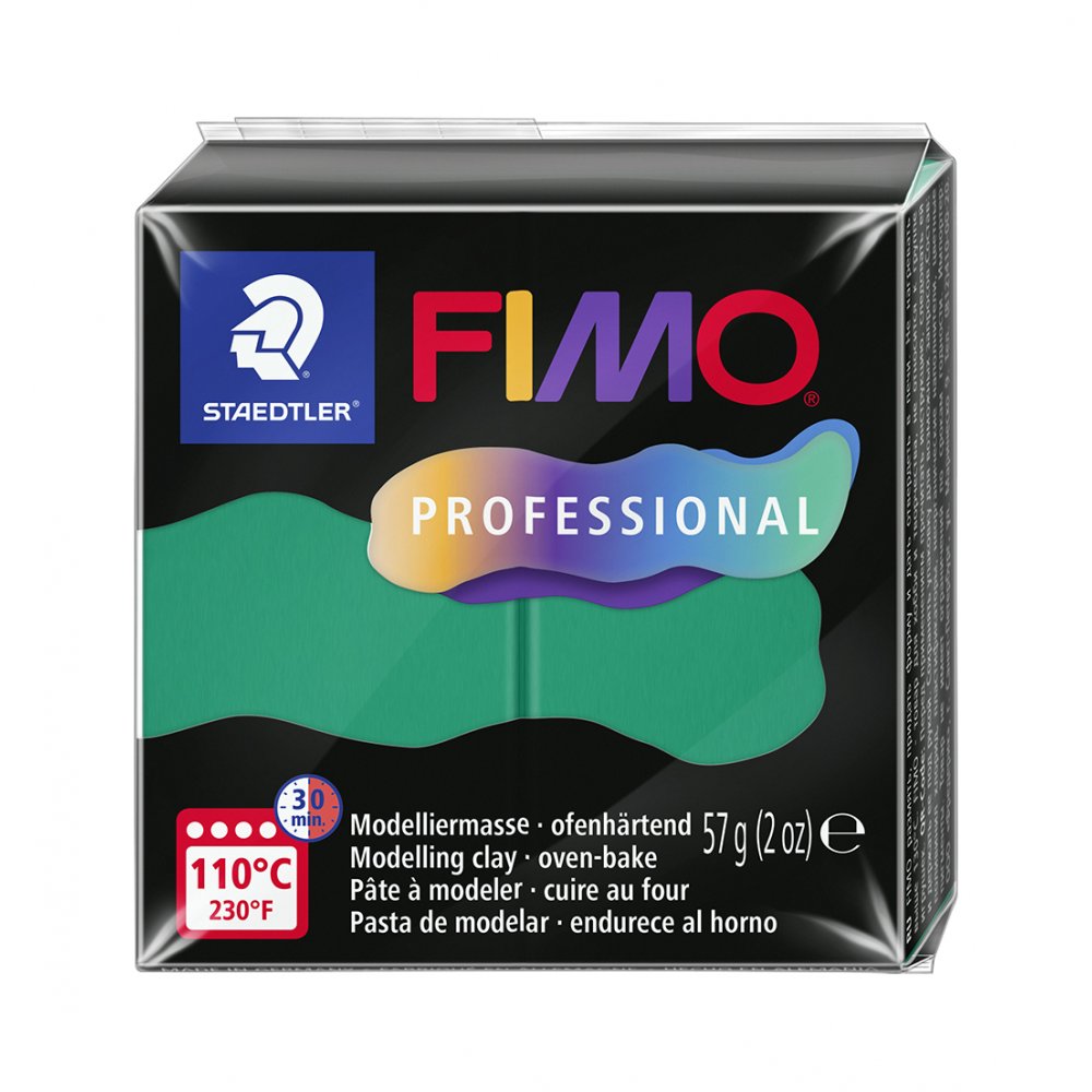 Modellervoks Fimo Professional 57 g - Ren grøn - Fimolera, Modellere, Hobbyartikler til børn, Hobbymateriale, Håndværk