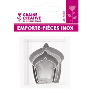 Miniutstickare i rostfritt stål, cupcake, 3-pack Miniutstickare i rostfritt stål, cupcake, 3-pack