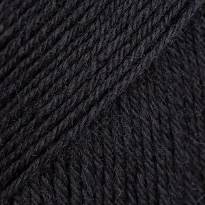 DROPS Fabel Uni Colour garn 50g - Svart (400)