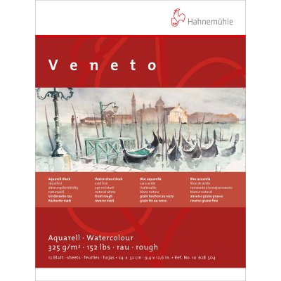 Akvarelblok Hahnemhle Veneto 325 g Grov/Mat - 24x32 cm