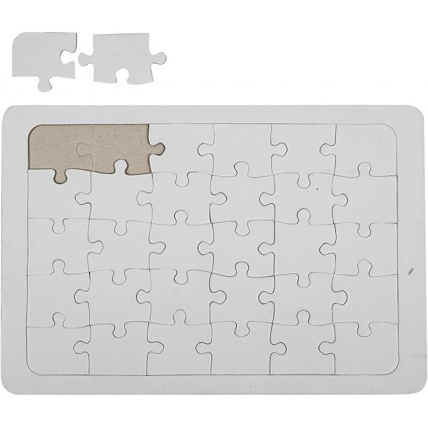 Pussel - vit - 21 x 30 cm - 10 st Pussel - vit - 21 x 30 cm - 10 st