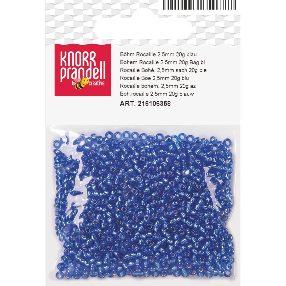 Boheme rocailleperler 2,5 mm blå 20 g - Blandinger af rocaillesperler, Rocaillesperler, Håndværk