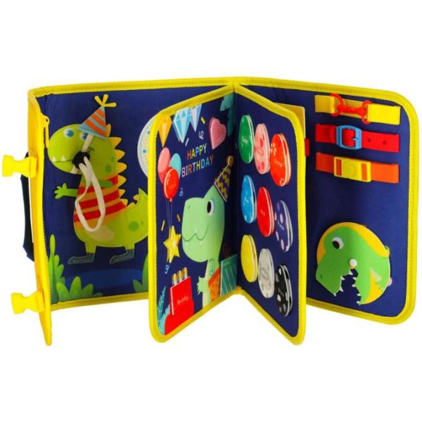 Sensorisk aktivitetstavle Dinosaurer 28 x 25 cm Blå - Rygsæktaske Sensorisk aktivitetstavle Dinosaurer 28 x 25 cm Blå - Rygsæktaske