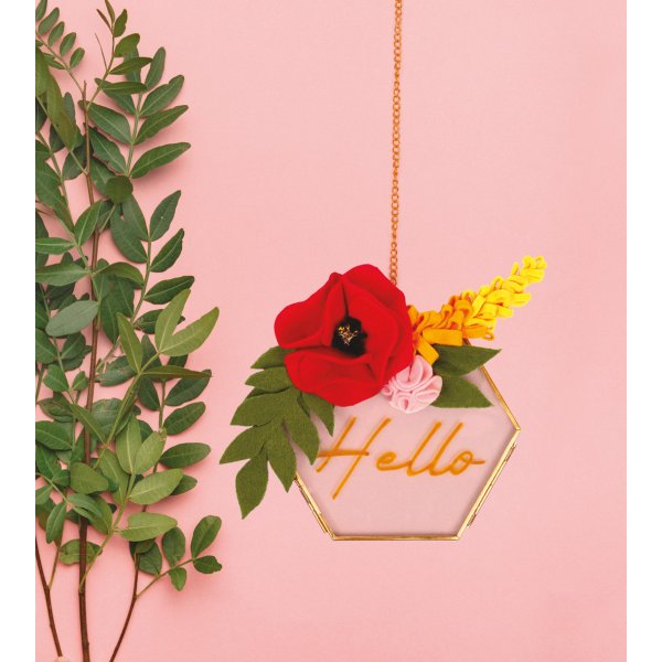 Blomsterdekorerad ram - pysselkit