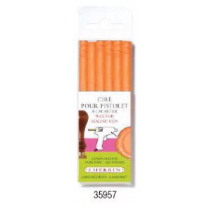 Voksstave Perlemor, Orange - Lakstænger, Stempler, Scrapbooking, Håndværk