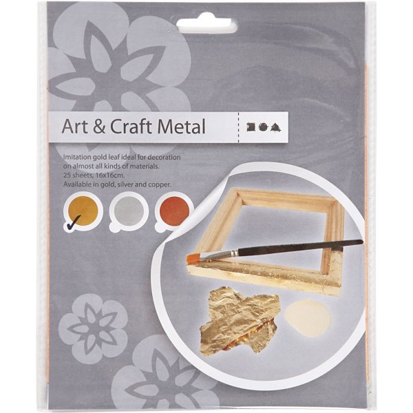 Slagmetall - guld - 25 ark Slagmetall - guld - 25 ark