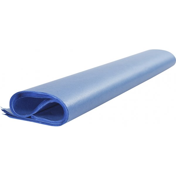 Silkespapper - blå - 50 x 70 cm - 14 g -25 ark Silkespapper - blå - 50 x 70 cm - 14 g -25 ark