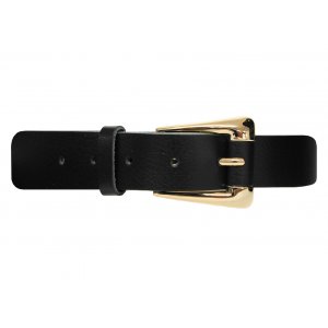 Damb�lte i oxl�der - Svart - 90 cm