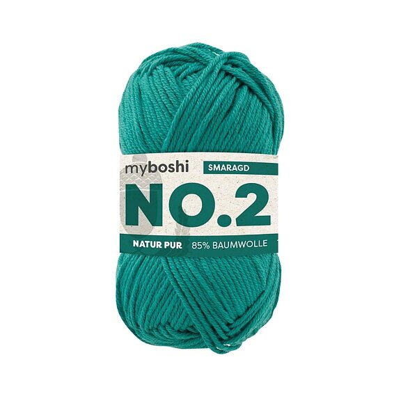 Myboshi No.2 - 50 g - Emerald - Myboshi garn, Garn, Strikke, hækle, knytte og væve