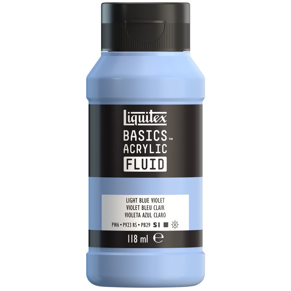 Akrylfärg - Liquitex Basics Fluid - 118ml - Light Blue Violet - Akrylfärger, Konstnärsfärger