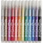 Colortime Glitter tusj - blandede farger - 2 mm - 12 stk