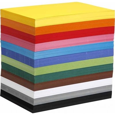 Kreativt karton - blandede farver - A4 - 1200 stk