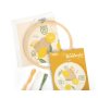 Broderikit citroner med ram 20 cm