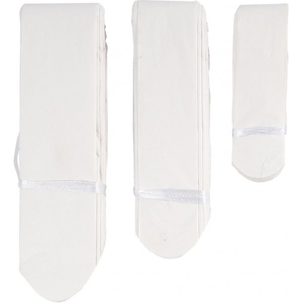 Papperspompomer - vit - 3 st