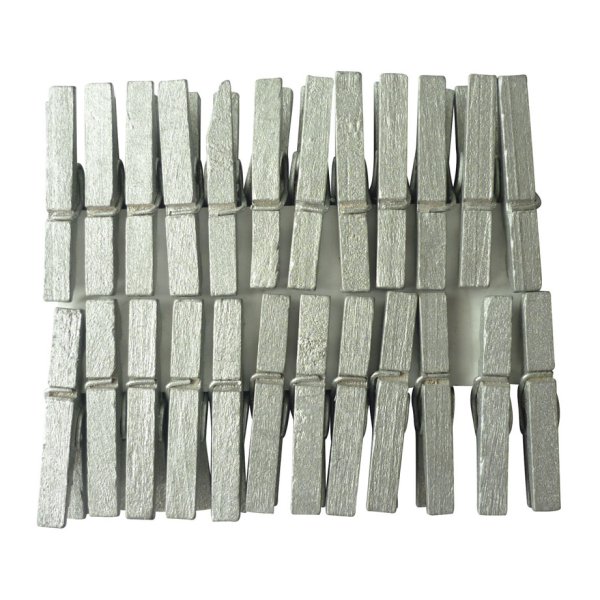 Träklämmor 24-pack, silver, 2,5 cm Träklämmor 24-pack, silver, 2,5 cm