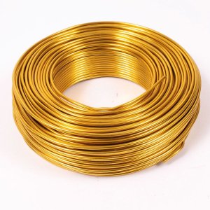 Aluminiumtråd guld Ø 2 mm - ca 50 m Aluminiumtråd guld Ø 2 mm - ca 50 m