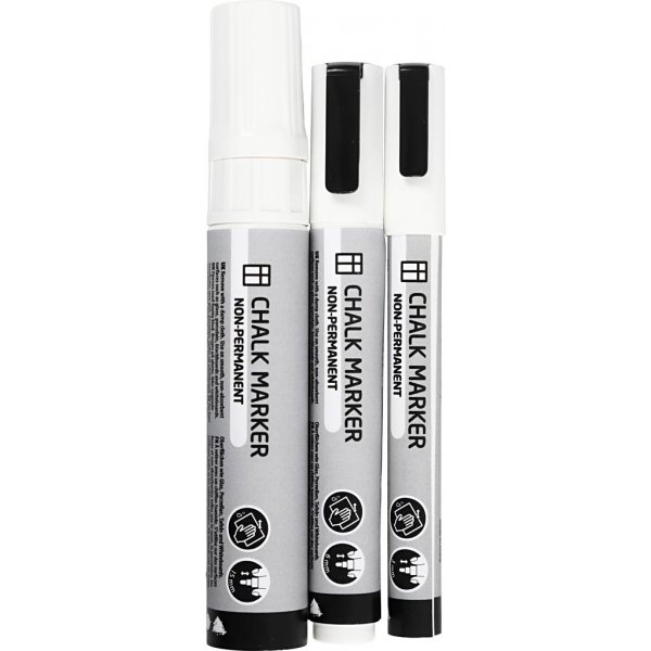Chalk Markers - vit - 3 st Chalk Markers - vit - 3 st
