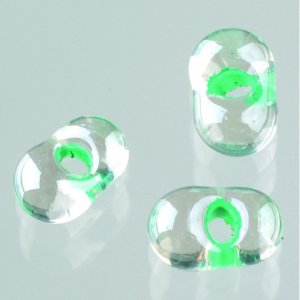 Farfalle perler 3,2 x 6,5 mm - grønn 17 g