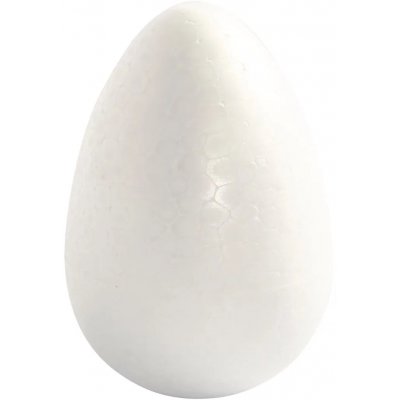 Frigolit egg - Hvit - H12 cm - 5 stk